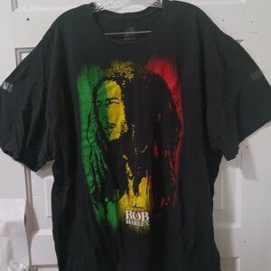 Zion Rootswear Mens 3XL Black Vibrant Color Bob Marley T-shirt